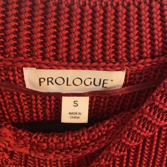 Red Ribbed Sweater - Picture 3 of 3